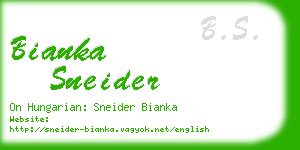 bianka sneider business card